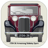 Armstrong Siddeley Sports Foursome (Red) 1934-36 Coaster 1